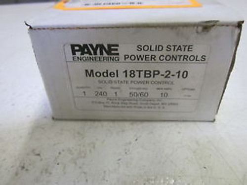 PAYNE 18TPBP-2-10 SOLID STATE POWER CONTROL 240V NEW IN A BOX