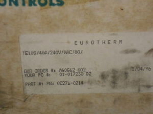 EUROTHERM CONTROLS TE10S/40A/240V/HAC/00/