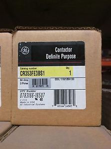 GENERAL ELECTRIC CR353FE3BS1 CONTACTOR DEFINITE PURPOSE 50A