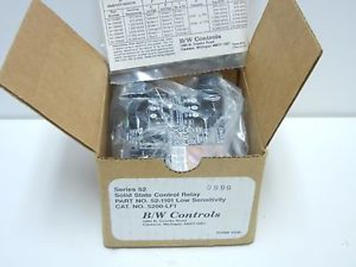 B/W CONTROLS 52-1101 NEW LOW SENSITIVITY SOLID STATE CONTROL RELAY 521101