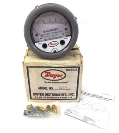 DWYER INSTRUMENTS MAGNEHELIC INDICATING TRANSMITTER 605-6, 0-6 INCHES OF WATER