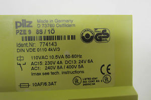 PILZ PZE9-8S/10 SAFETY RELAY PZE98S10