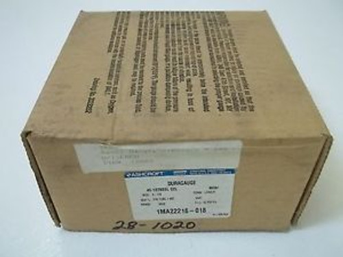 ASHCROFT 451279SSL02L 600# DURAGAUGE 0-600PSI NEW IN A BOX