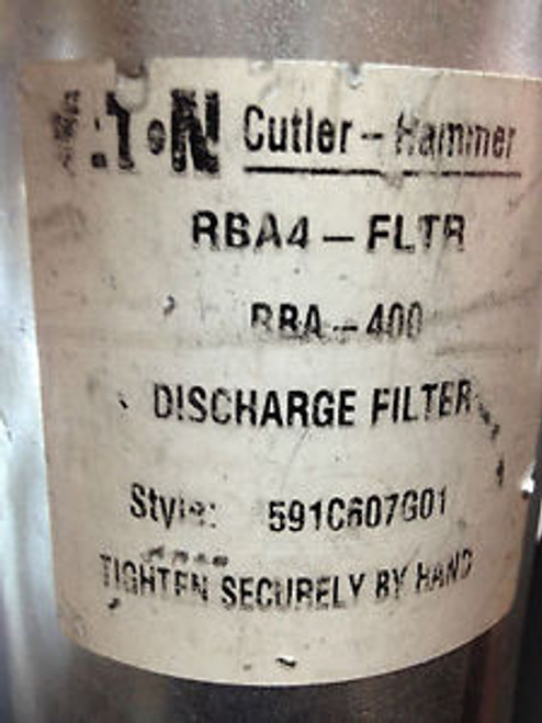 Eaton Cutler Hammer Discharge Filter - RBA4-FLTR - For RBA-400/800 & BA-400/800