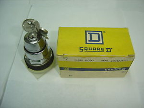 SQUARE D 9001 KS11K3E20 CYLINDER LOCK SELECTOR SWITCH TWO POSITION MAINT. NIB