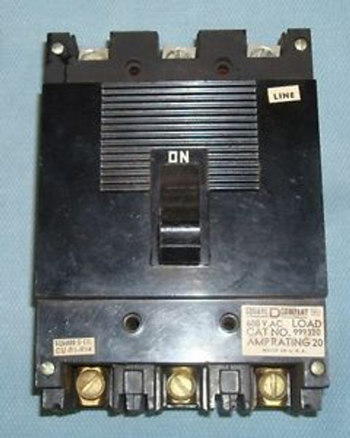 Square D 999320 Circuit Breaker  20A 600V 3P New