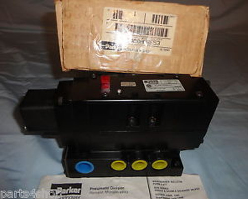 Parker 4510BD20ABBE53 Pneumatic Electric Solenoid Valve 3/8 NEW