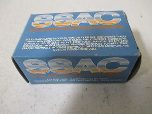 SSAC TDR4A33 TIME DELAY RELAY 120V NEW IN A BOX