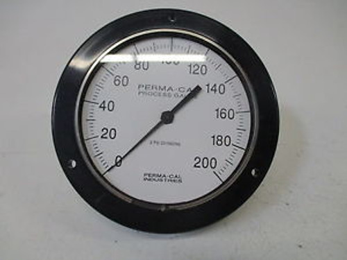 PERMA-CAL 110D1B06A01 PRESSURE GAUGE 0-200PSI NEW OUT OF A BOX