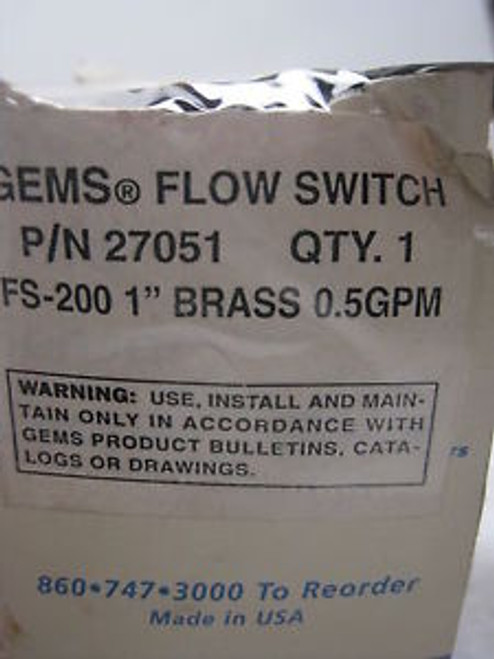 New Gems 27051 Flow Switch