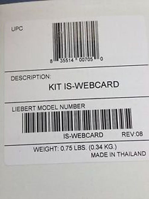 EMERSON LIEBERT KIT IS-WEBCARD New in the box