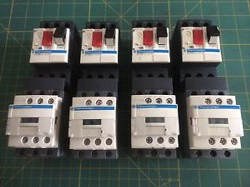 4 Schneider Telemecanique Circuit Breaker GV2ME14 with LC1 D09 Contactor NEW