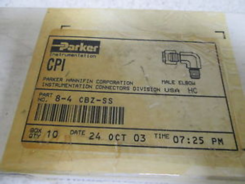 10 PARKER 8-4 CBZ-SS MALE ELBOW NEW IN A BOX