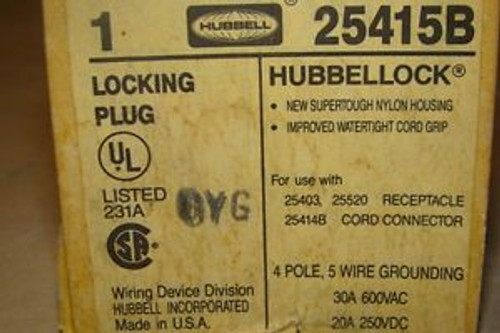 Hubbell 25415B Locking Plug