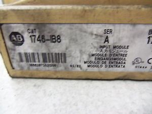 ALLEN BRADLEY INPUT MODULE 1746-IB8 SERIES A NEW IN BOX