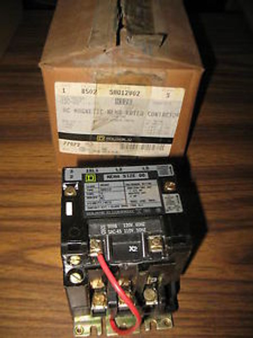 SQUARE D 8502 SA012V02 AC MAGNETIC NEMA RATED CONTACTOR OPEN TYPE SIZE00