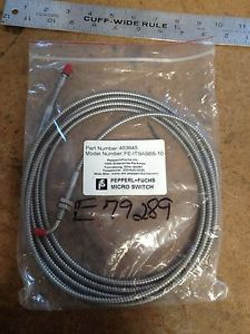 NEW PEPPERL + FUCHS 453645 PHOTOELECTRIC FIBER OPTIC CABLE X5-8 FE-ITSAS6S-10