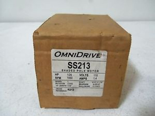 OMNIDRIVE SS213 SHADED POLE MOTOR NEW IN BOX