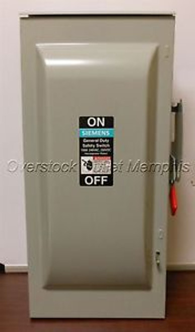 Siemens GNF323R Safety Switch 100A, 3P, 240V, 3W, Non-Fused, GD, Type 3R