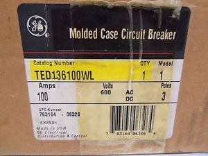 GE CIRCUIT BREAKER TED136100WL NEW IN BOX