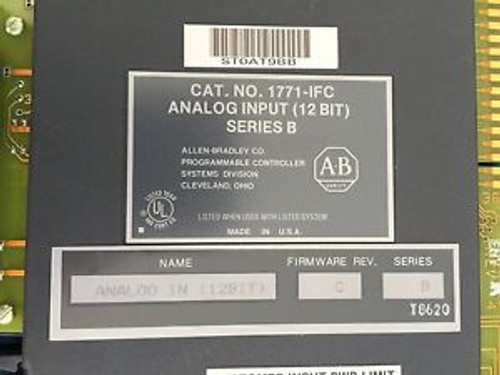 ALLEN BRADLEY 1771-IFC ANALOG INPUT 12 BIT SERIES B 1771-IFC05 New