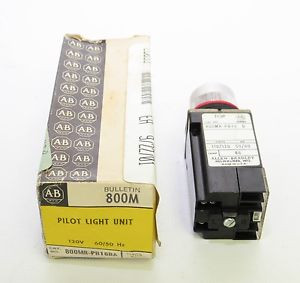 New Allen Bradley 800MR-PB16BA Ser D?áPushbutton Illuminated EXT Head 120v