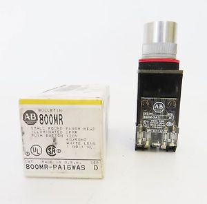 Allen Bradley 800MR-PA16WAS Ser D?áPushbutton Illuminated White Head White Lens