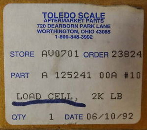 Toledo Scale Load Cell A117888500A Model 725 NEW NOS