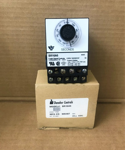 NEW GW EAGLE SIGNAL BR16A6 ELECTRIC RESET TIMER, 120 V, 60 HZ