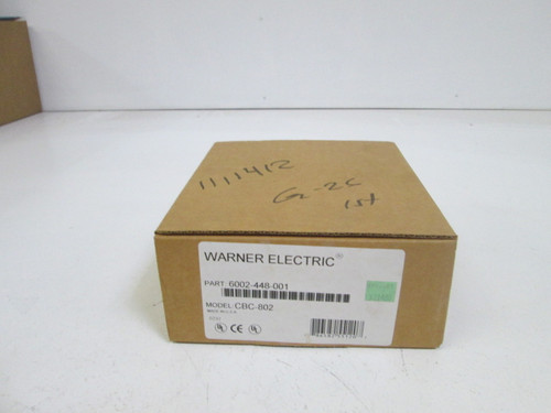 WARNER ELECTRIC CLUTCH 6002-448-001 NEW IN BOX