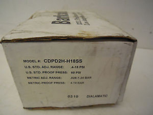 NEW BARKSDALE CDPD2H-H18SS PRESSURE SWITCH CDPD2HH18SS