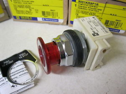 SQUARE D 9001KR9P1R Maintained Push Pull Operator E-Stop Illuminated Red Lens