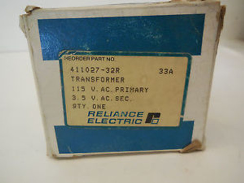 NEW RELIANCE ELECTRIC 411027-32R TRANSFORMER 41102732R