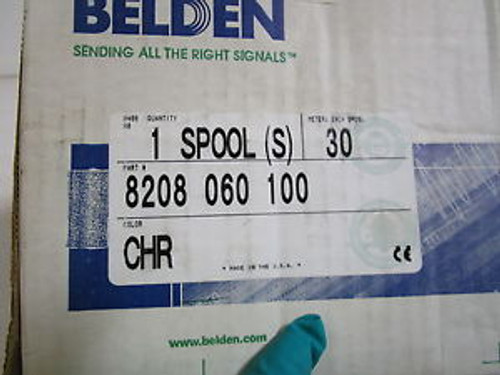 BELDEN SPOOL 30METER 8208 060 100 NEW IN BOX