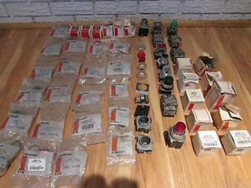 Cutler Hammer Push Button Operators, Switches, Pilot Lights, And Lens. Huge Lot