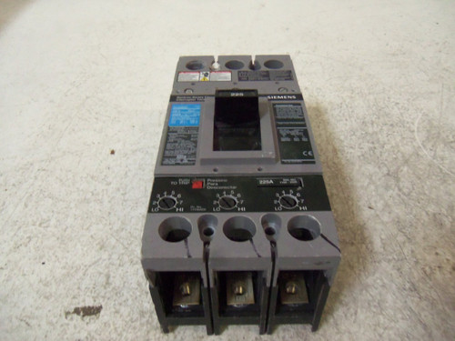 SIEMENS FXD63B225 CIRCUIT BREAKER 225A NO LUGS NEW NO BOX