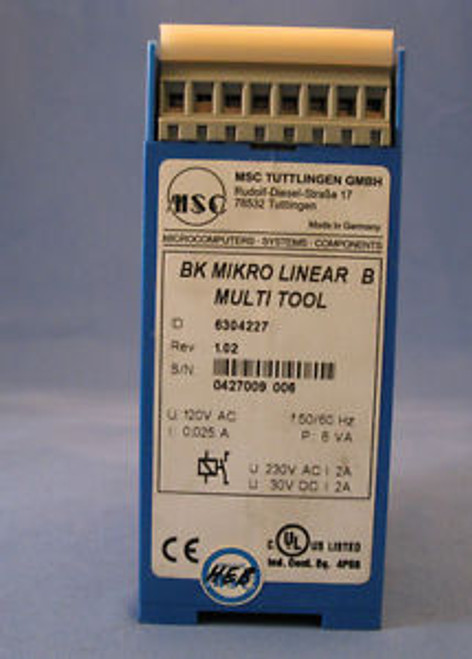 MSC BK Mikro Linear B Multi Tool Control Unit 6304227 new