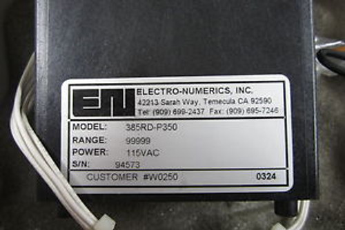 NEW ELECTRO NUMERICS 385RD-P350 DIGITAL METER