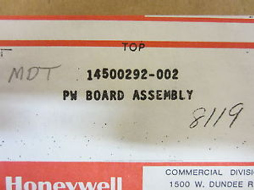 HONEYWELL  PW BOARD ASSEMBLY 14500292-002 MDT FUNCTION CARD