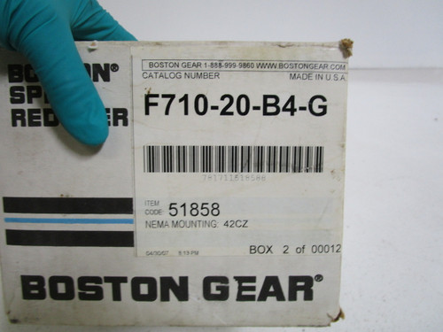 BOSTON GEAR SPEED REDUCER F710-20-B4-G NEW IN BOX