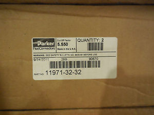 2 NEW PARKER 11971-32-32 FITTINGS 119713232