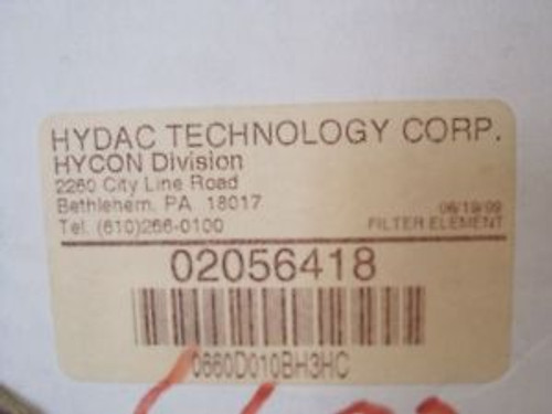 NEW HYDAC 02056418 HYDRAULIC FILTER