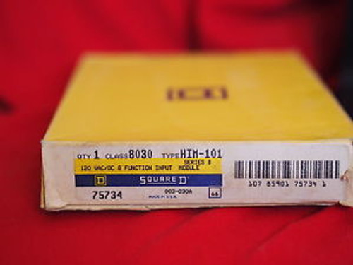 SQUARE D 8030 HIM-101 SY/MAX NEW 120VAC/DC 8 FUNCTION INPUT MODULE SERIES B