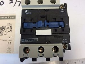 NEW CONTACTOR 40AMP 3POLE 48VDC 1NO/NC TELEMECANIQUE LP1 D4011 EW CM