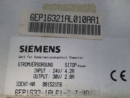 Siemens Sitop Power Supply 6EP1632-1AL01-Z
