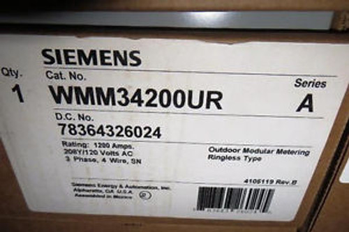 SIEMENS WMM-34200UR WMM34200UR RESIDENTIAL OUTDOOR METER 1200amps NEW New