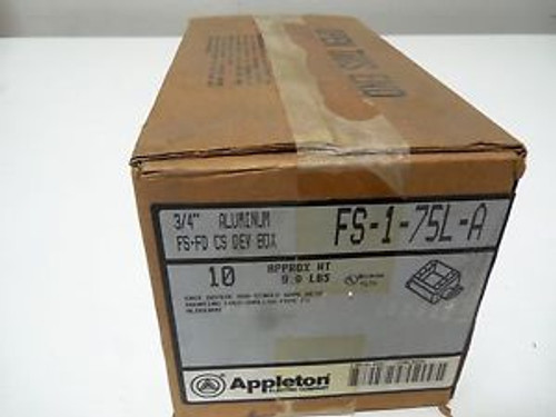 10 APPLETON FS-1-75L-A 3/4 MOUNTING BOX NEW IN BOX