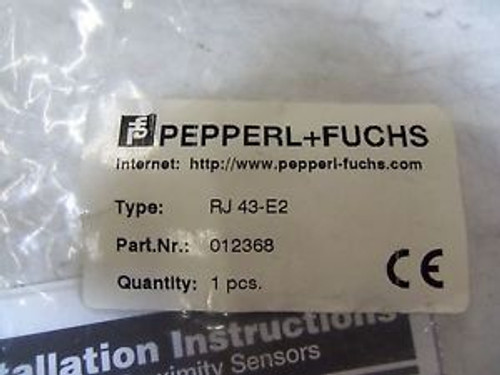 PEPPERL + FUCHS RJ 43-E2 NEW IN BAG