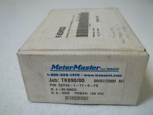 METTER MASTER SI/F45-1-71-0-FS  PANEL METER NEW IN A BOX