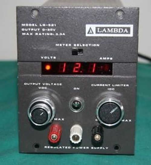 Lambda LG-521 digital regulated power supply 0-20vdc 3a
